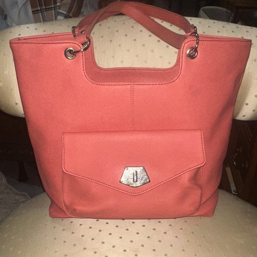 Nine West Elegant Coral Tote Bag